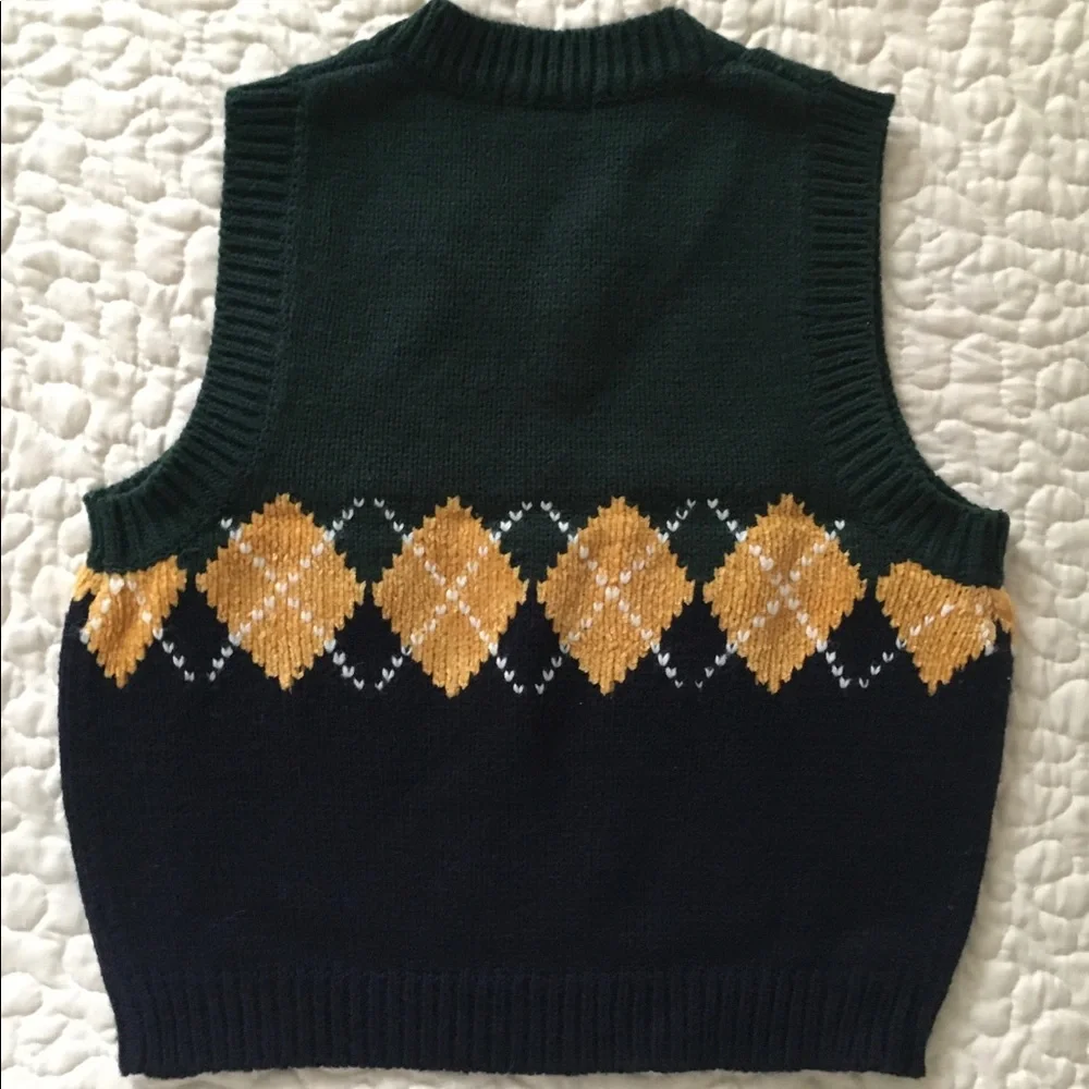 The Children’s Place Green Argyle Sweater Vest